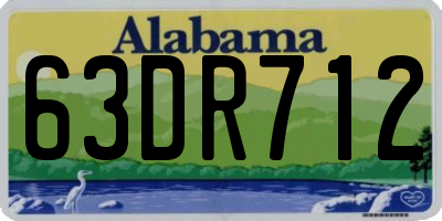 AL license plate 63DR712