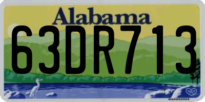 AL license plate 63DR713
