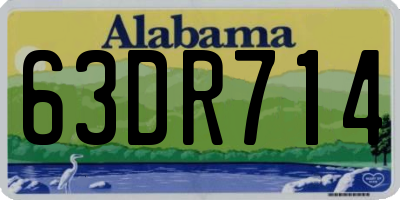 AL license plate 63DR714