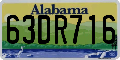 AL license plate 63DR716