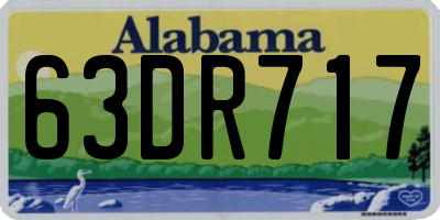 AL license plate 63DR717