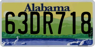 AL license plate 63DR718