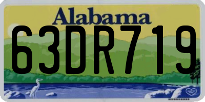 AL license plate 63DR719