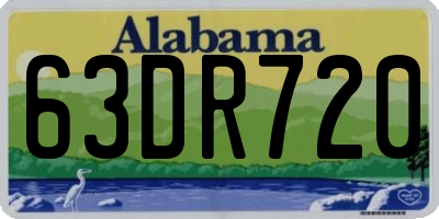 AL license plate 63DR720