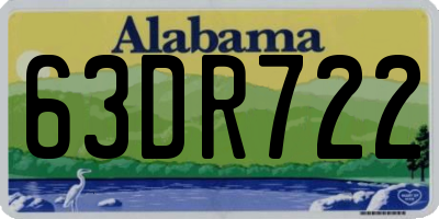 AL license plate 63DR722
