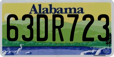 AL license plate 63DR723