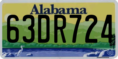 AL license plate 63DR724
