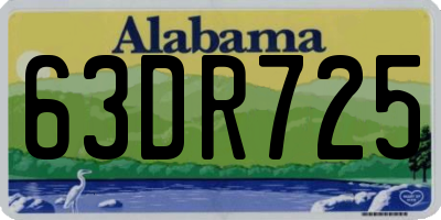 AL license plate 63DR725