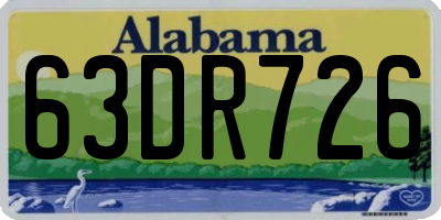 AL license plate 63DR726