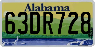 AL license plate 63DR728