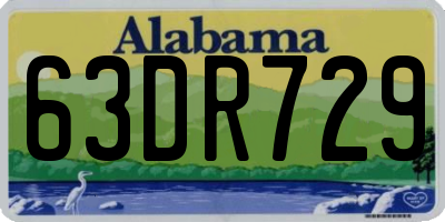 AL license plate 63DR729