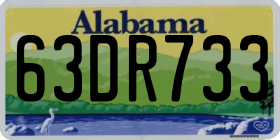 AL license plate 63DR733