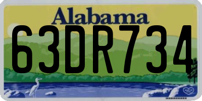 AL license plate 63DR734