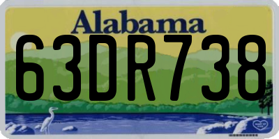 AL license plate 63DR738