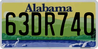 AL license plate 63DR740
