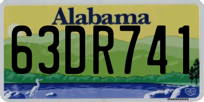 AL license plate 63DR741