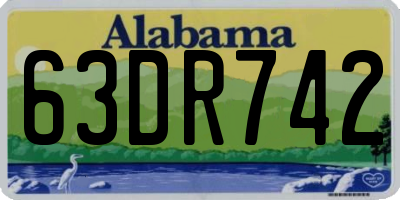 AL license plate 63DR742