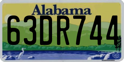 AL license plate 63DR744