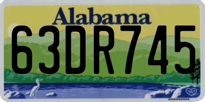 AL license plate 63DR745