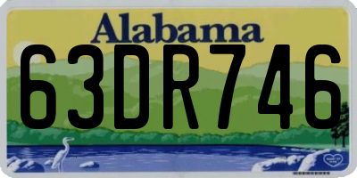 AL license plate 63DR746