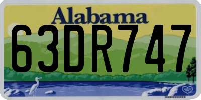 AL license plate 63DR747