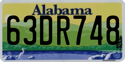 AL license plate 63DR748