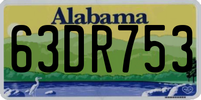 AL license plate 63DR753