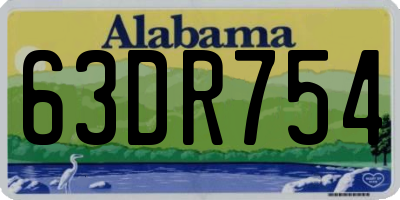AL license plate 63DR754