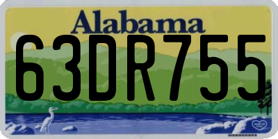 AL license plate 63DR755