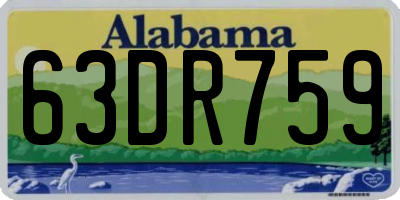 AL license plate 63DR759