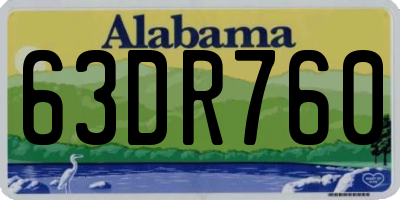 AL license plate 63DR760