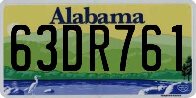 AL license plate 63DR761