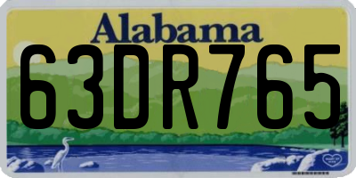 AL license plate 63DR765