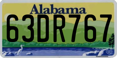 AL license plate 63DR767