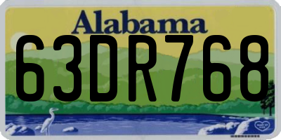 AL license plate 63DR768
