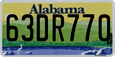 AL license plate 63DR770