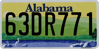 AL license plate 63DR771