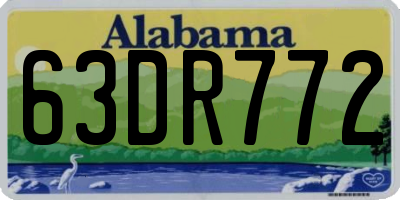 AL license plate 63DR772