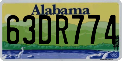 AL license plate 63DR774