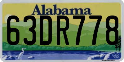 AL license plate 63DR778