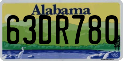 AL license plate 63DR780
