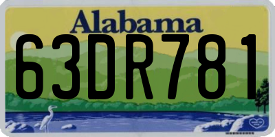 AL license plate 63DR781