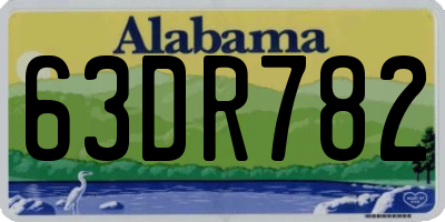 AL license plate 63DR782