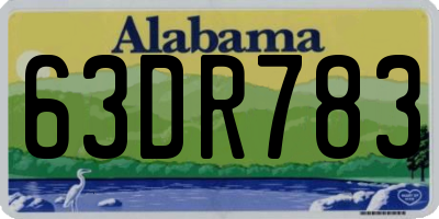 AL license plate 63DR783