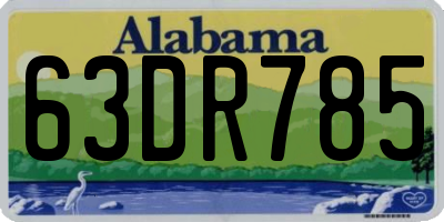 AL license plate 63DR785