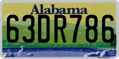 AL license plate 63DR786