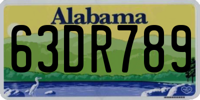 AL license plate 63DR789
