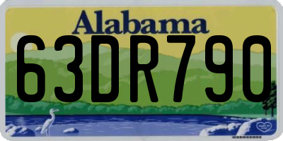 AL license plate 63DR790