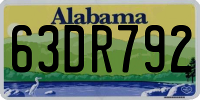 AL license plate 63DR792