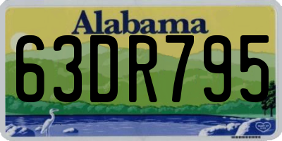 AL license plate 63DR795